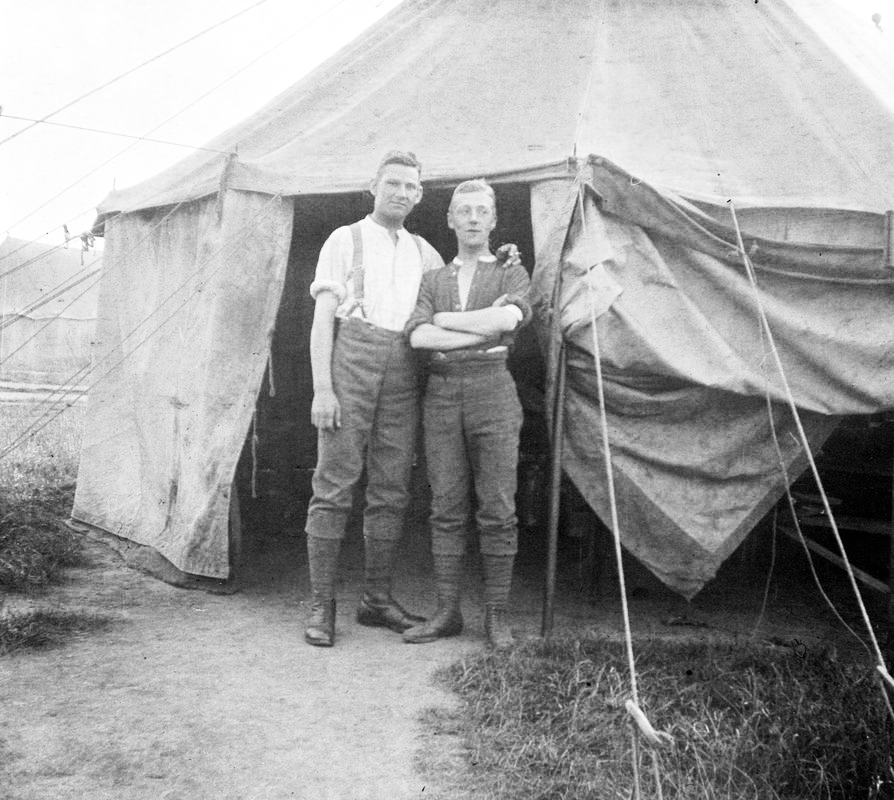 Men-in-Front-of-Bell-Tent
