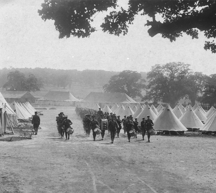 Soldiers-Marching-With-Bell-Tents